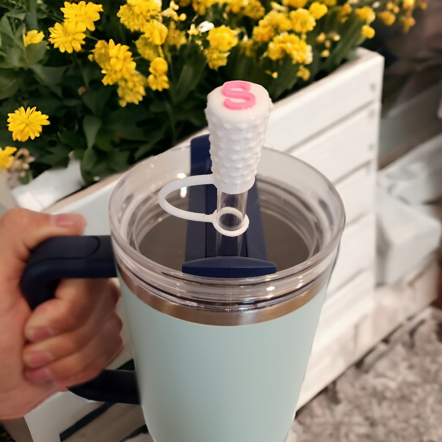 BFDesignz Personalized Straw Topper Compatible With Stanley & 10mm Straws